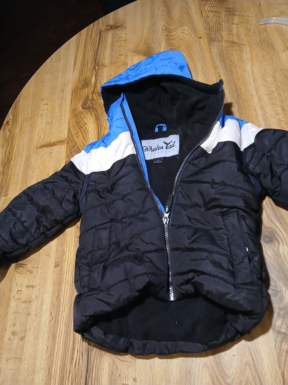 Whales Tail Puffer Coat Size 4